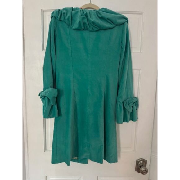 Judith March 50th inspired Coat/Jacket, Turquoise Velour, size S - Picture 2 of 7
